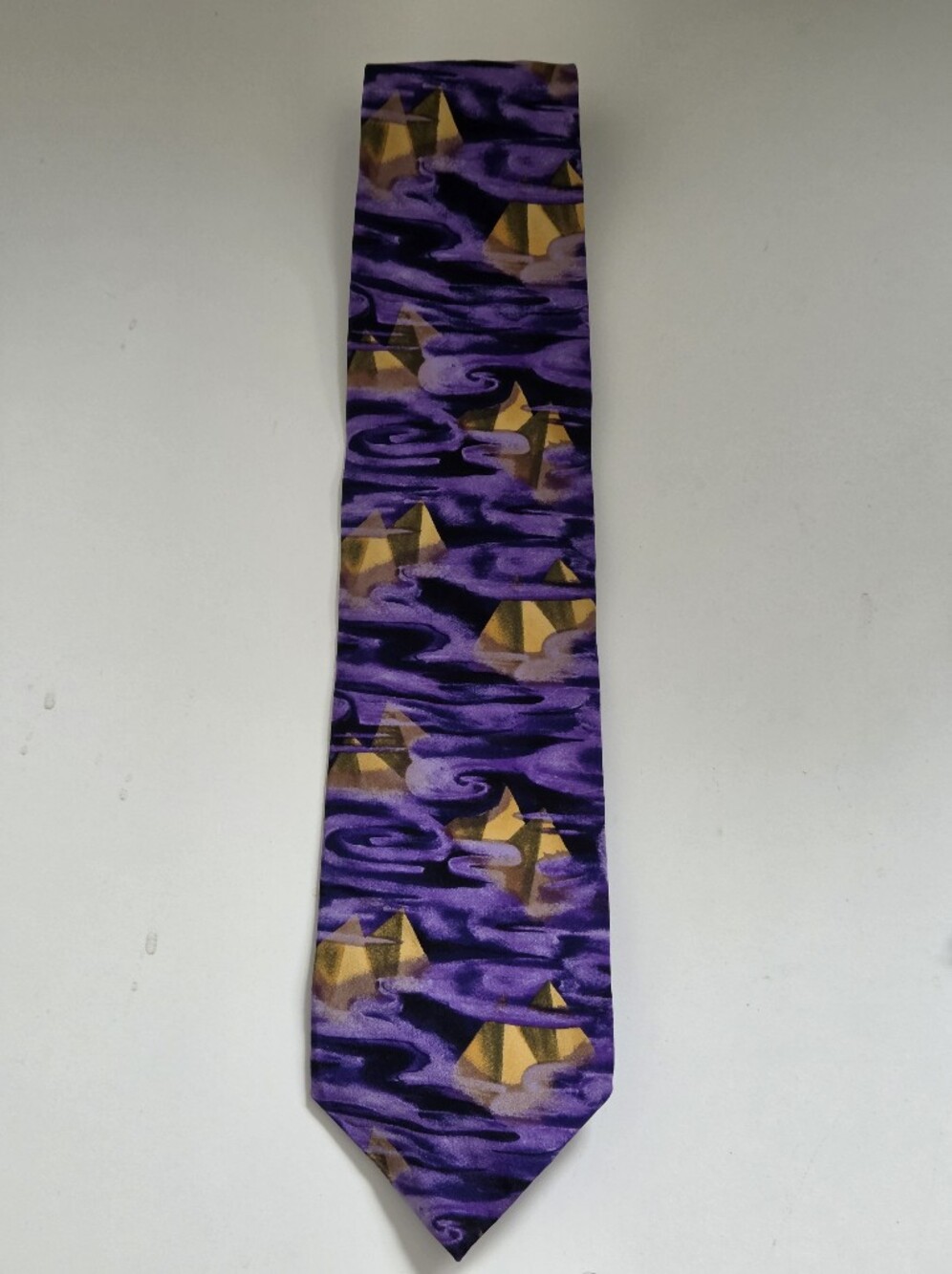 Grateful Dead Purple and Gold Graphic  Tie
